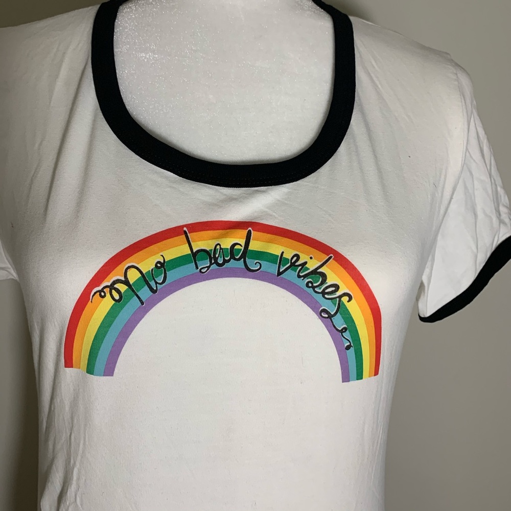 No Bad Vibes Rainbow Tee